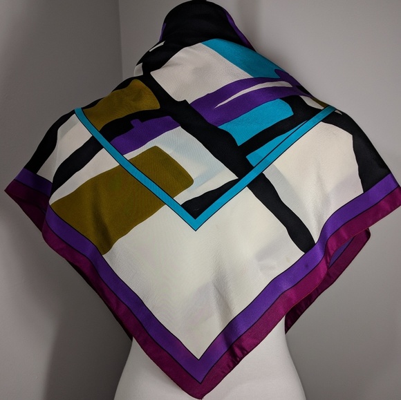 JEAN - LOUIS SCHERRER PARIS Accessories - JEAN-LOUIS SCHERRER PARIS ABSTRACT SILK SCARF